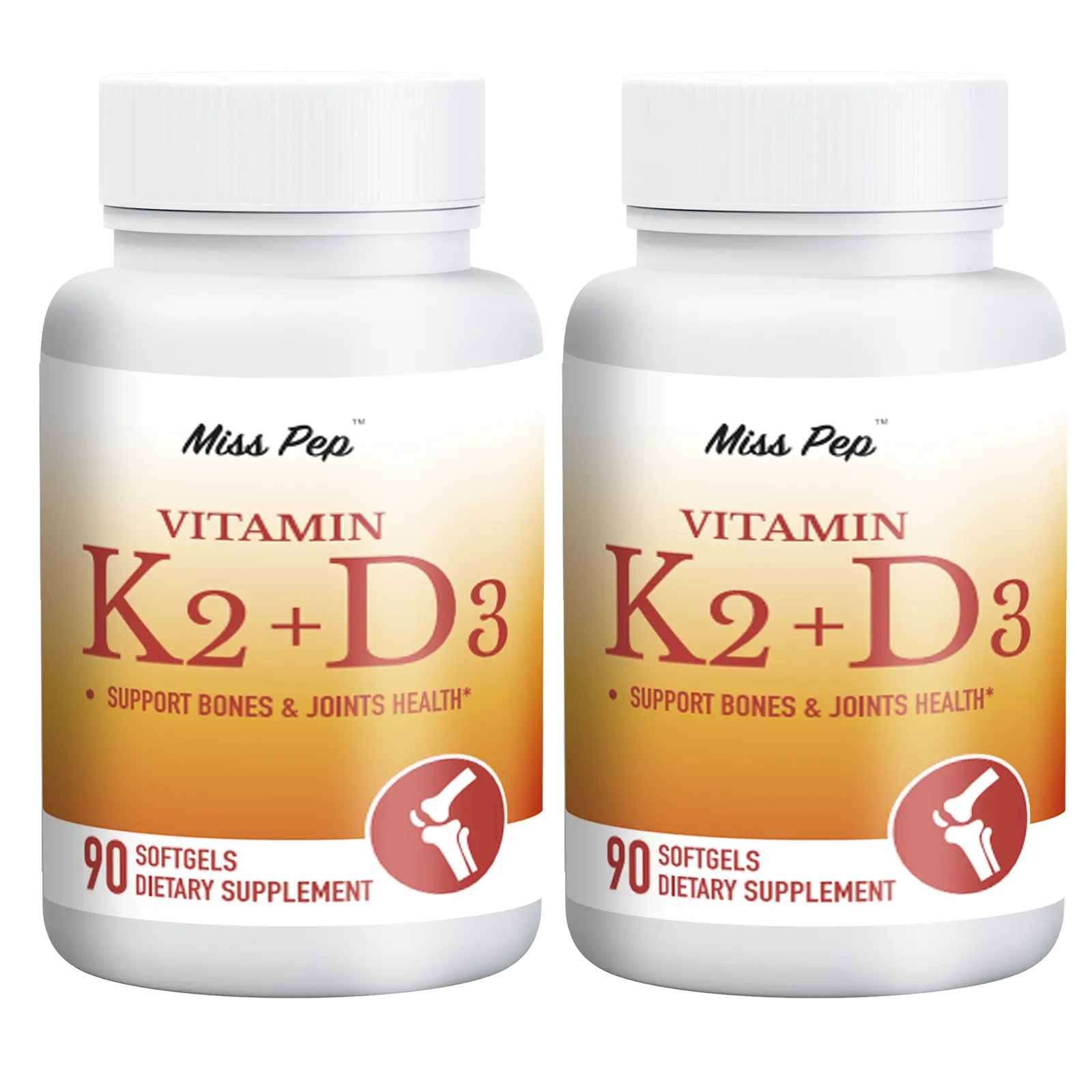 Vitamin D3 & K2 Dietary Supplement - 180 Softgels for Healthcare, Nutritional Wellness Support