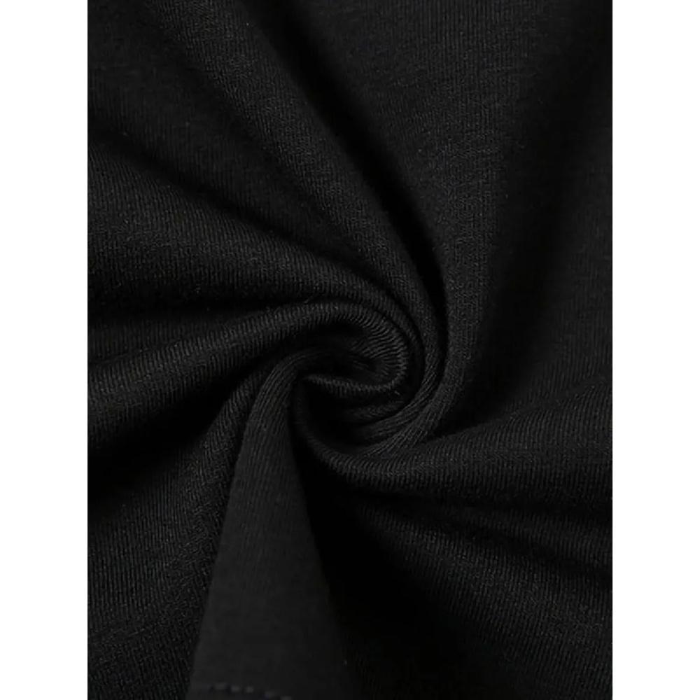 Winter outfits Black T - shirt with Distinctive "JORDAN" Graphic Design