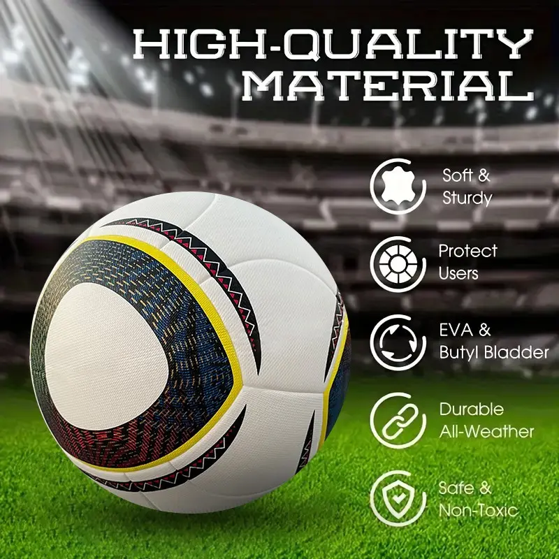【Black Friday】Size 5 Soccer Training Ball for Youth and Adults, Durable Ball with Butyl Bladder for Indoor and Outdoor Practice, Sports Gear