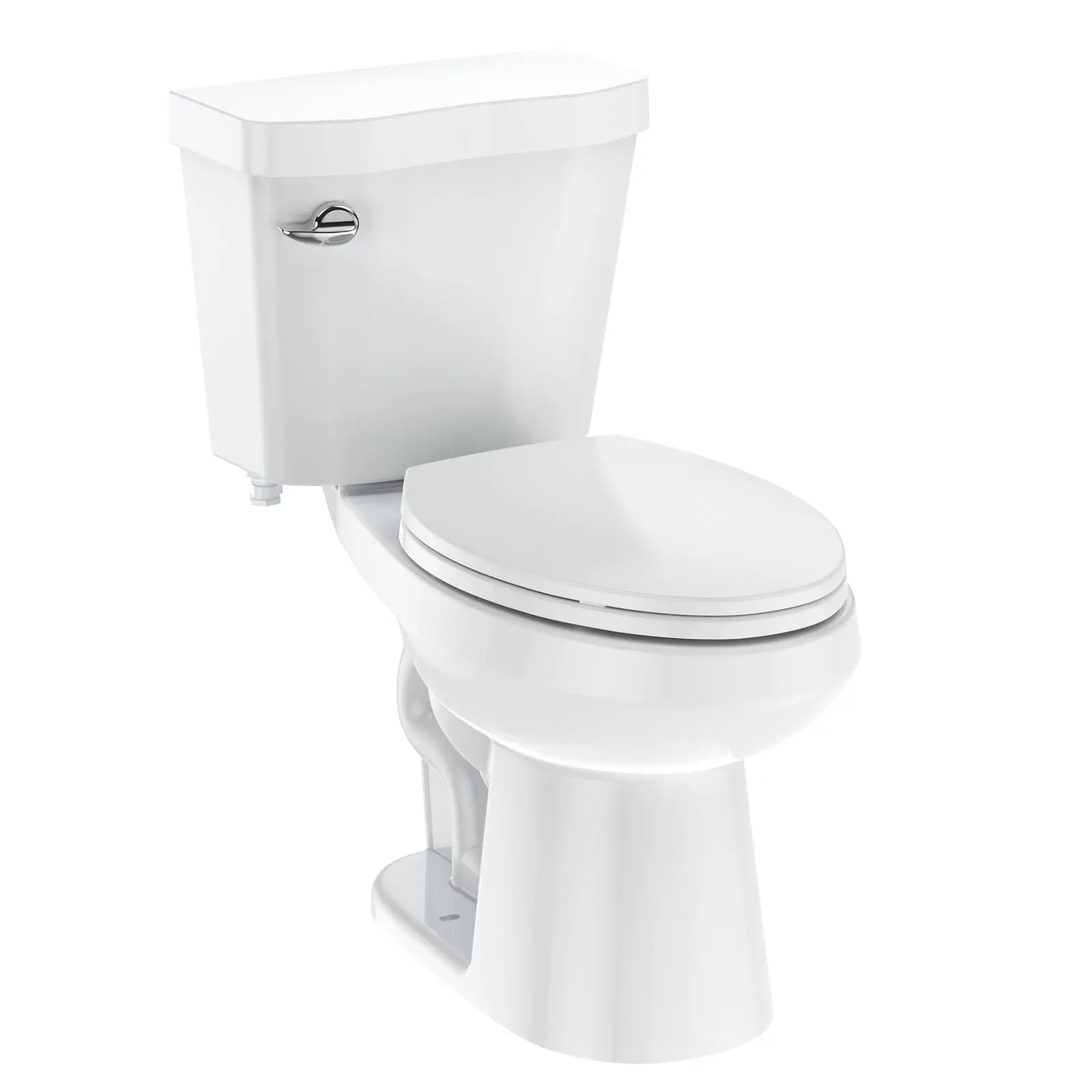 GARVEETwo-Piece Toilet with 1.28 GPF Siphonic Flush, Available in Elongated and Round Bowl Designs, Soft Close Seat Included, Universal Height, ADA Compliant, Cotton White Ceramic, Water Efficient, cUPC Certified