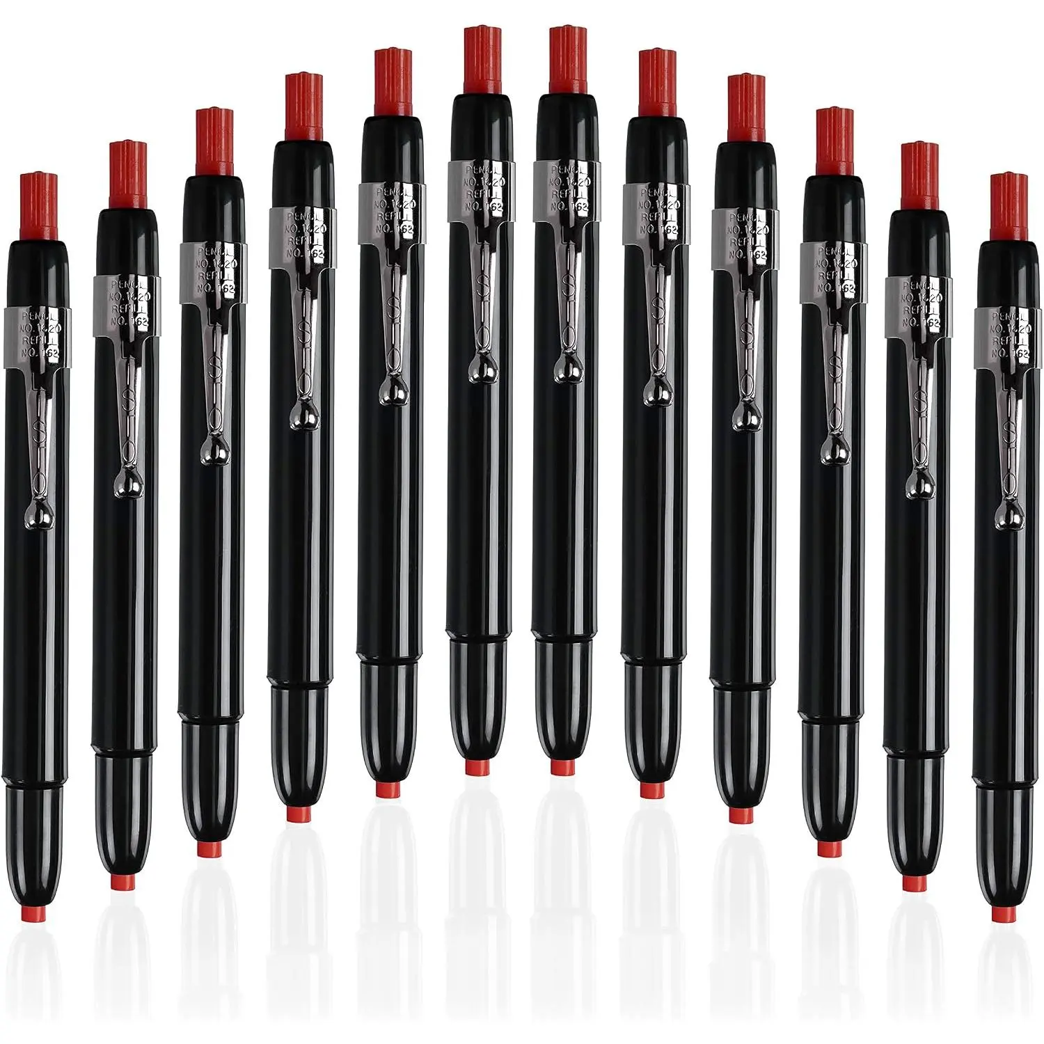 1620 - Box of 12 - RED COLOR -  Markers/ Pencils/ Marking Pencils/Wax Pencils