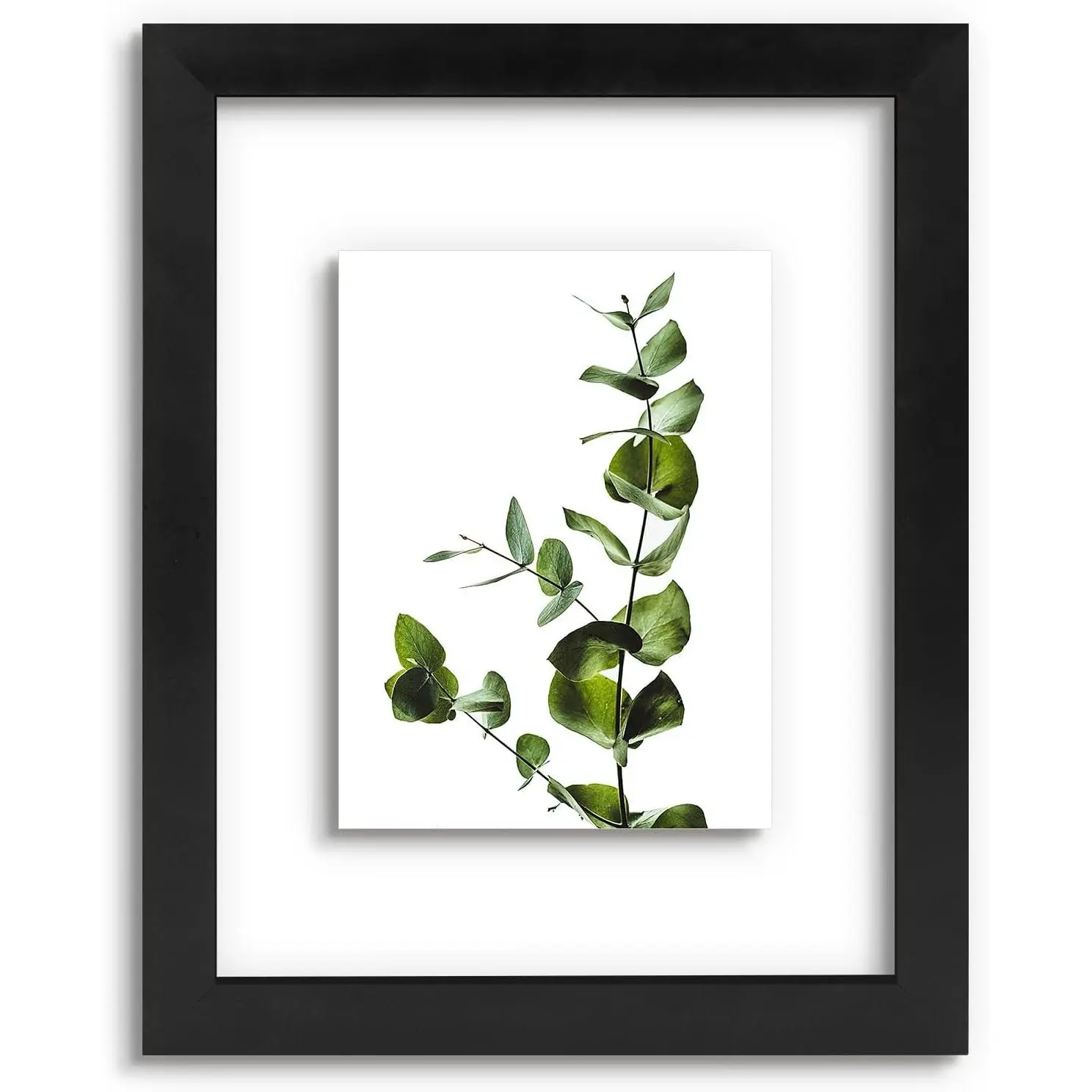 11X14 Floating Picture Frame, Black Wood Frame Display Any Size Photo Up To 11X14, Pressed Flower Frames with Hanging Hardware - Horizontal And Vertical Formats for Wall