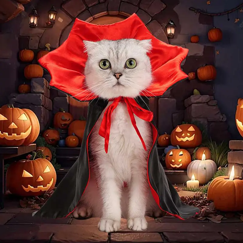 Pet Halloween Cape Vampire Personality Funny Christmas Cape Dracula Cape Cape Cat Costume Doggy Clothing