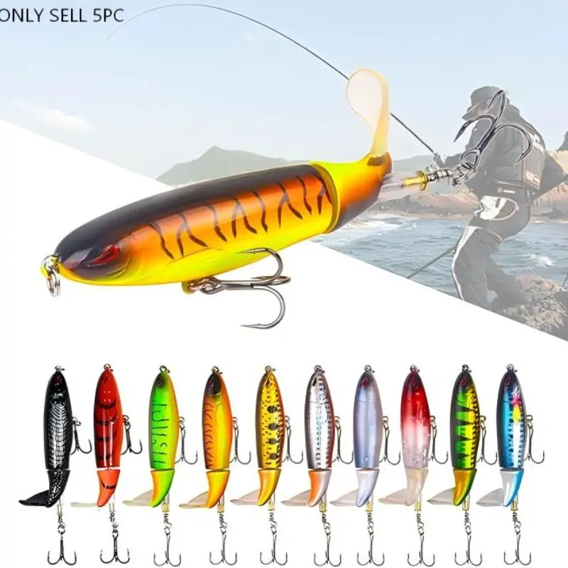 5-Pack Floating Prop Bait Box, Ideal for Bass, Catfish, Trout Fishing, Father's Day Gift, Outdoor Fishing Gear, Ready-To-Use Bait Accessories
