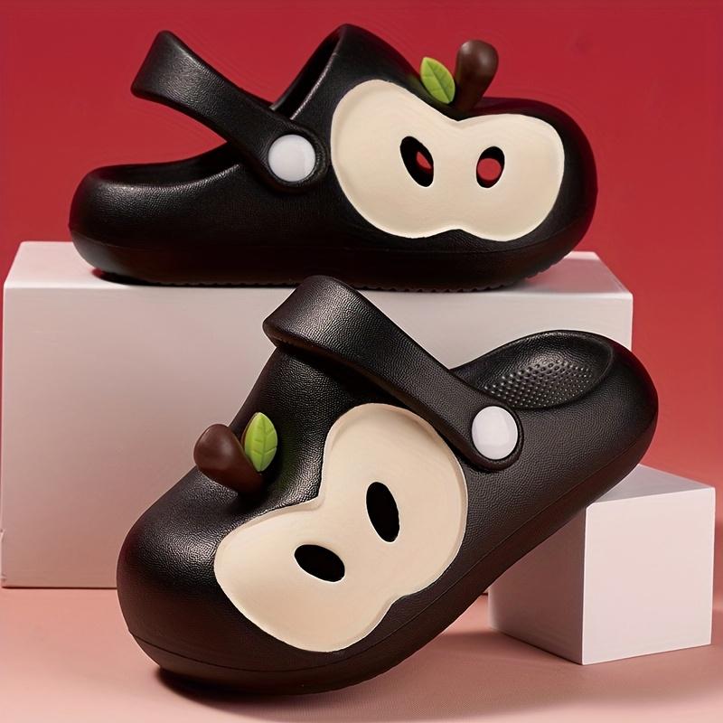 Children's Apple Clogs Summer Closed-Toe Cool Slippers for Boys and Girls, Toddlers, and Kids, Non-Slip Soft Sole Baby Beach Shoes, Cute Slippers for Middle and Older Toddlers