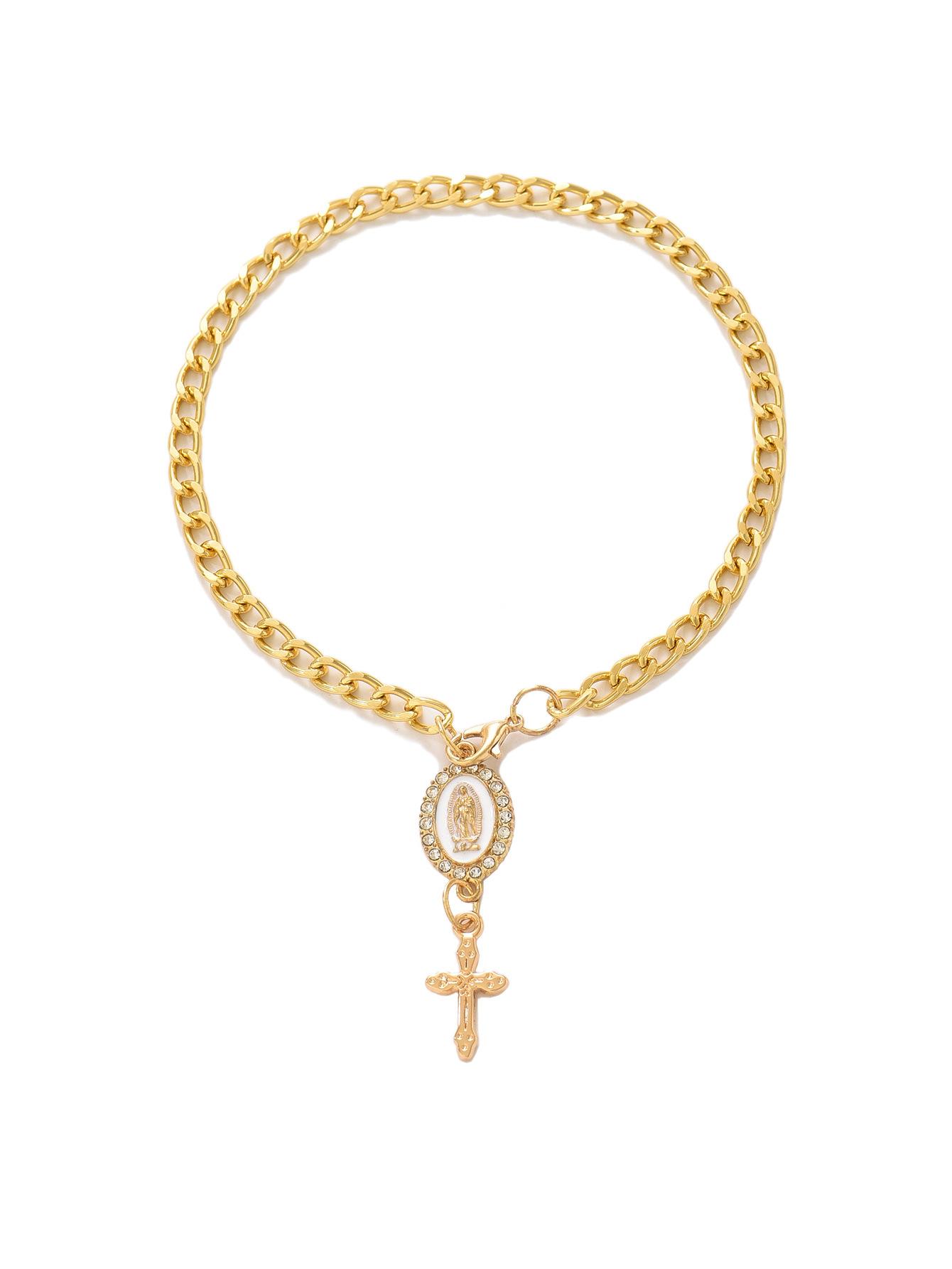 Retro cross with diamond inlay pendant for car steering wheel protection accessory