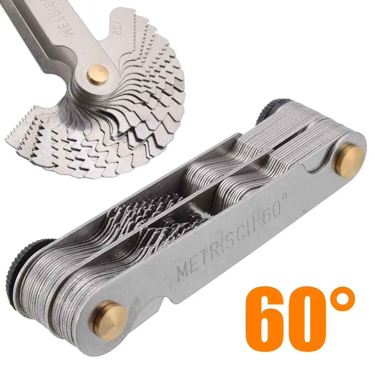 55/60 Degree Metric Inch Thread Plug Gauge Gear Tooth Screw Pitch Gauges Measuring Center Metrisch Thread Measurement Tools Measuring Instrument