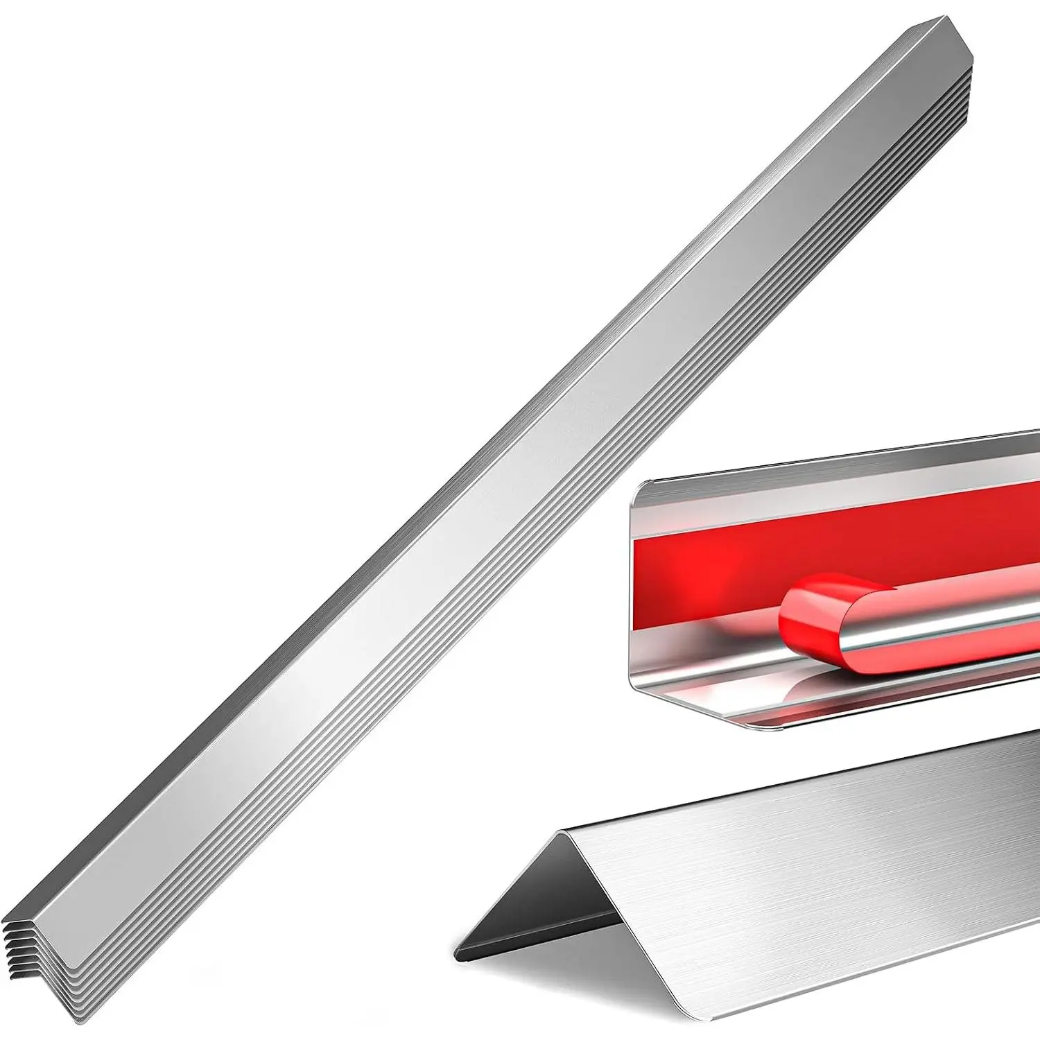 10-Pack Heavy Duty 304 Stainless Steel Wall Corner Guards, 2x2x48 Inch 90° Angle Metal Edge Protectors with Rounded Corners & Smooth Folded Edge for Wall Protection