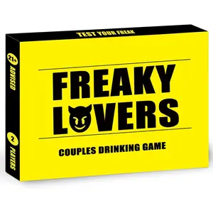 Couple Drinking Game for Date Night to Test Your Freak, Fun Couple Game for Romantic Anniversary & Valentines Birthdays Gift (Freaky Lovers)