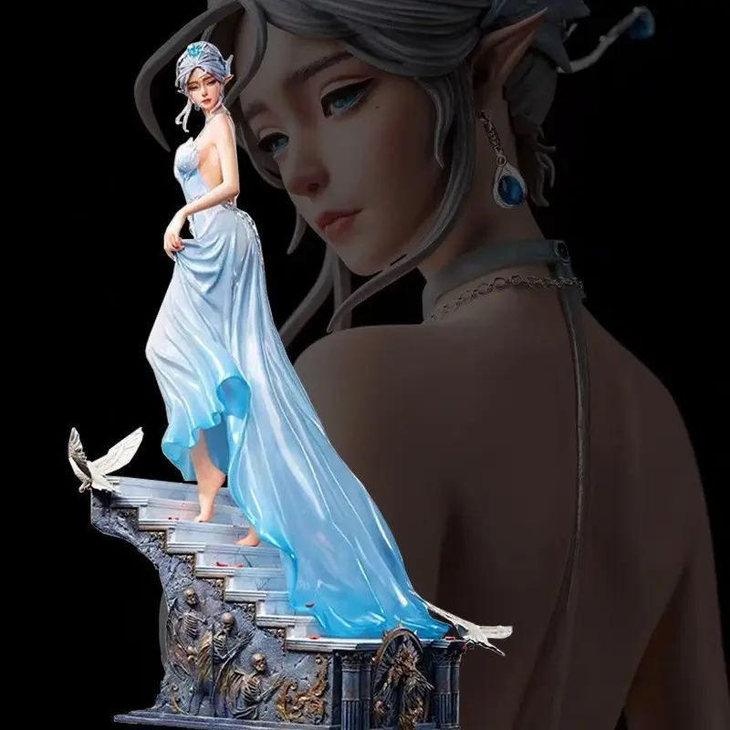 Anime Figure Collection, Ghost Knife Series Ice Princess Handmade Model Statue, Wholesale Collectible Decorative Item