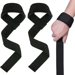 Strength Lifting Straps, 24 Inch Padded Cotton Weightlifting Straps with Neoprene Wrist Support for Deadlifts, Rows, Shrugs, Heavy Pulls