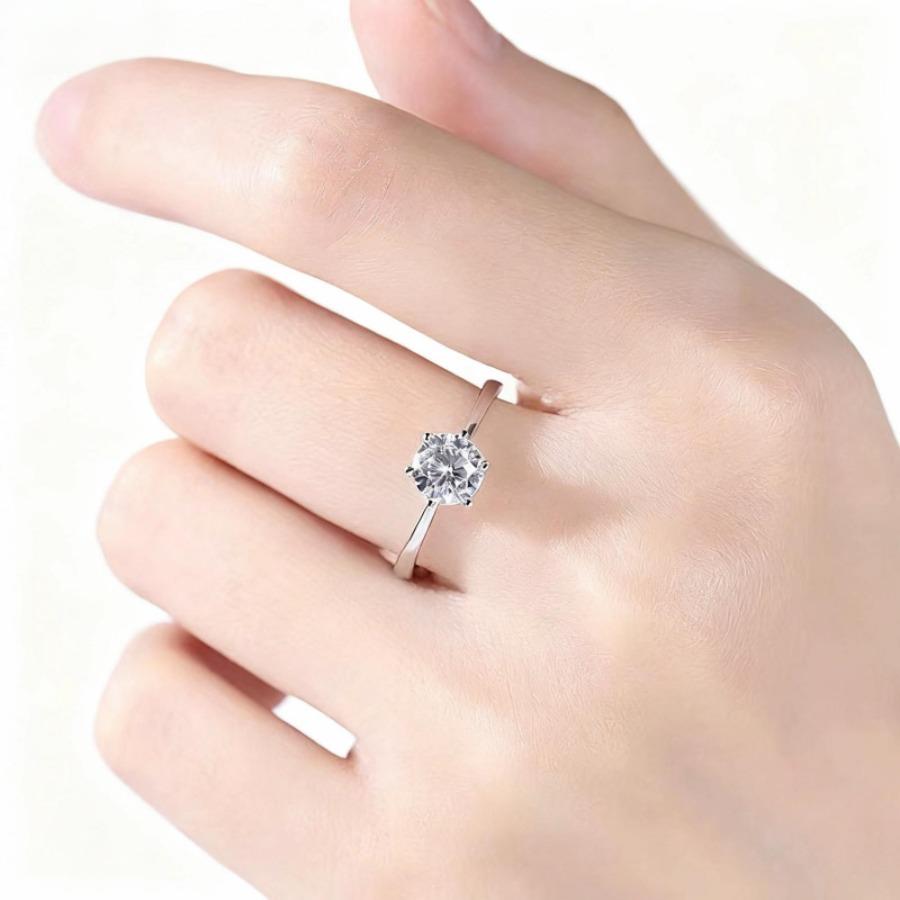 Stylish and exquisite zircon ring, trendy personalized high-end ring, couple birthday gift