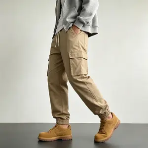 Trending 3Pcs Teen Boys Cargo Jogger Pants, Drawstring Elastic Waist, Multi-Pocket Loose Fit Trousers, Lightweight Daily Outdoor Bottoms, Popular OOTD Streetwear For Youth Mens Casual Outfits Sweatpants Leg Wide Baggy fleece-lined winter