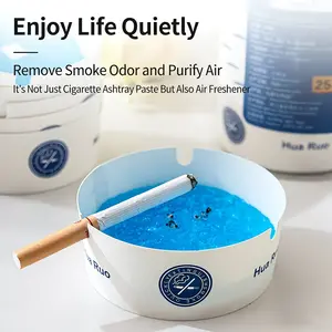 25/50 Pack Disposable Foam Ashtrays, Water Activated Sand Base Design For Effective Odor Control, No Residue After Use, Mess-Free Easy Clean Bulk Pack, Multi-Scenario Portable Ashtray For Home, Office, Travel & Camping Use