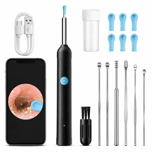 Ear Wax Removal Tool with Camera - Portable Type-C Rechargeable Earpick, Waterproof Endoscope with HD Camera, 360° Wide Angle, Compatible with iPhone & Android
