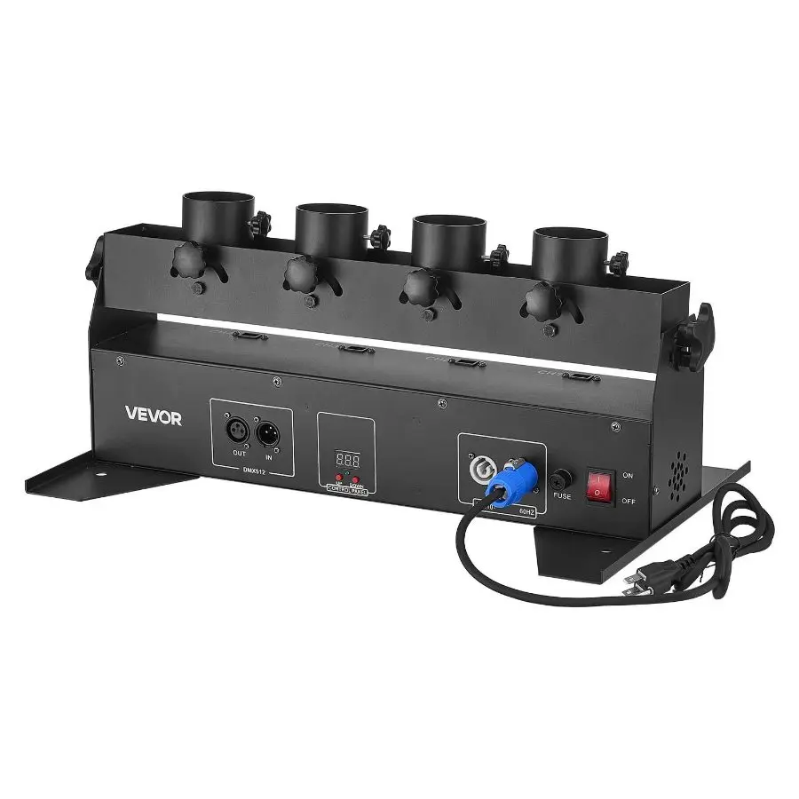 VEVOR Electric Confetti Cannon Machine, High Output 4-Shot Confetti Launcher, DMX512, Manual Remote Control, Portable Confe-tti Shooter for Wedding Christmas DJ Party Event Show Stage Nightclub