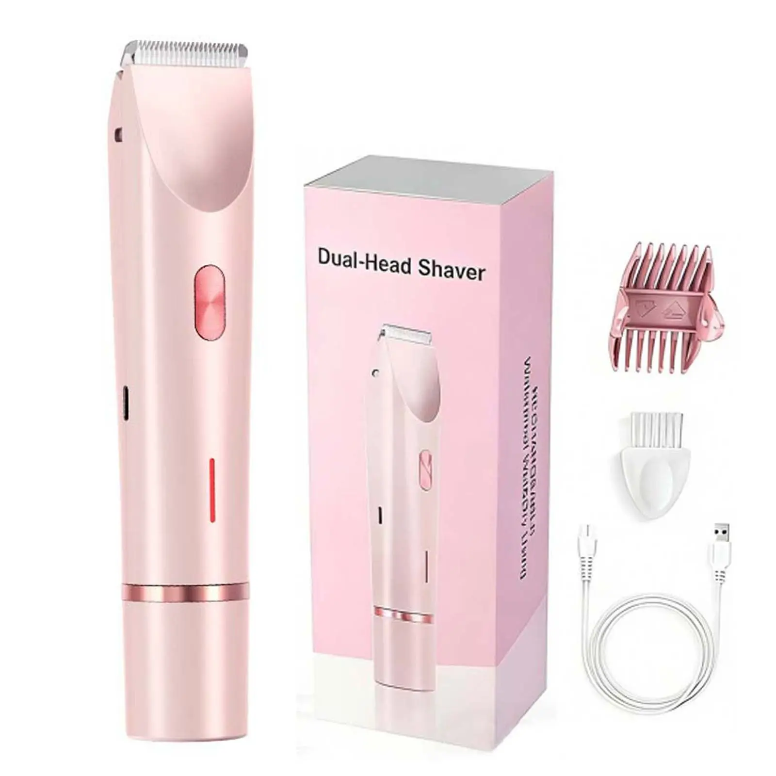 New Trendy Bestselling Dual-Head Electric Shaver Trimmer, Portable Hair Removal Tool, Efficient Grooming Device, Ideal for Daily Use, Wireless Hair Trimmer