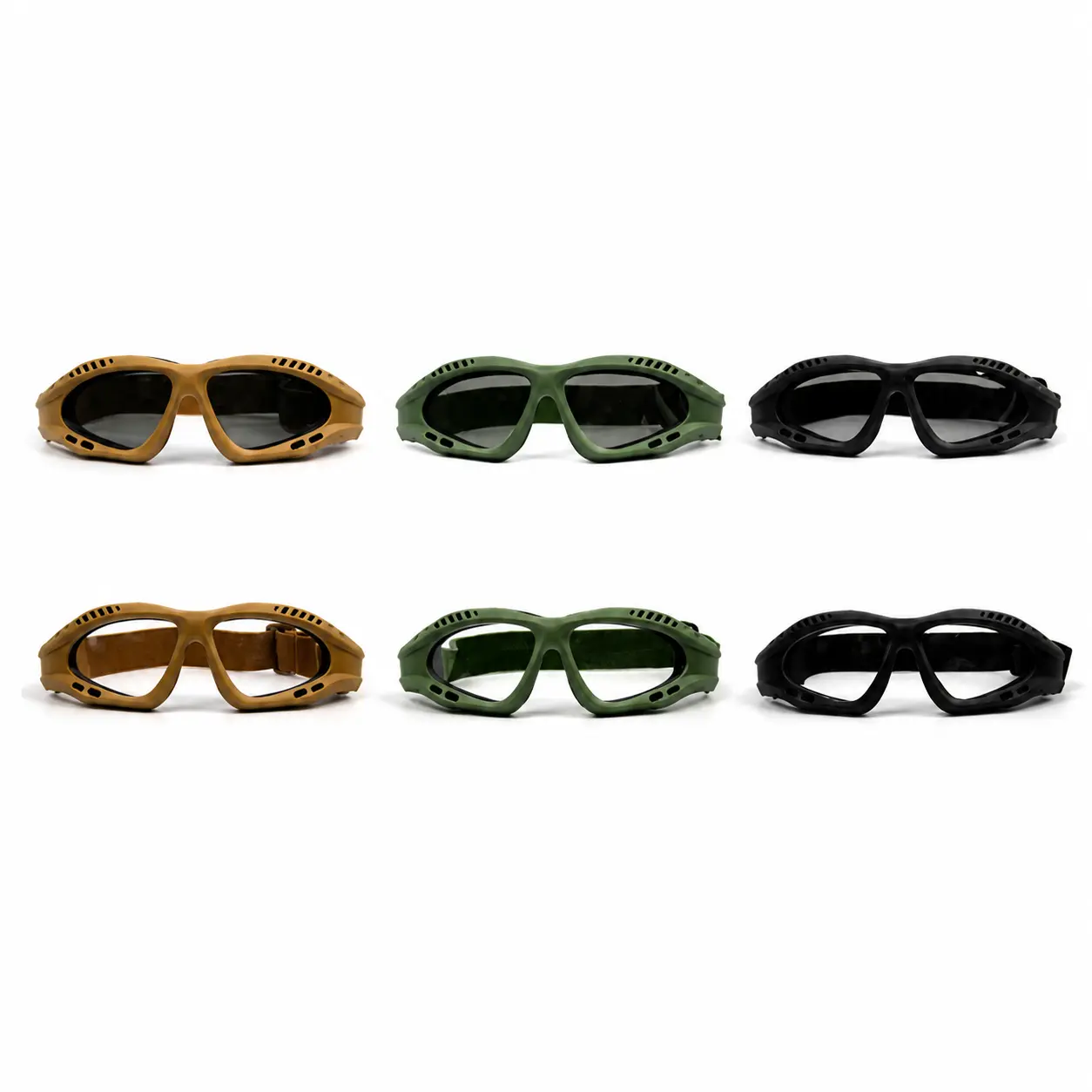 Premium Polycarbonate Tactical Shooting Glasses with Anti-Fog Ventilation, UV400 Protection, and Adjustable Nose Pads—Ideal for Outdoor Sports Including Hiking, Mountaineering, Fishing, Cycling, and Range Training