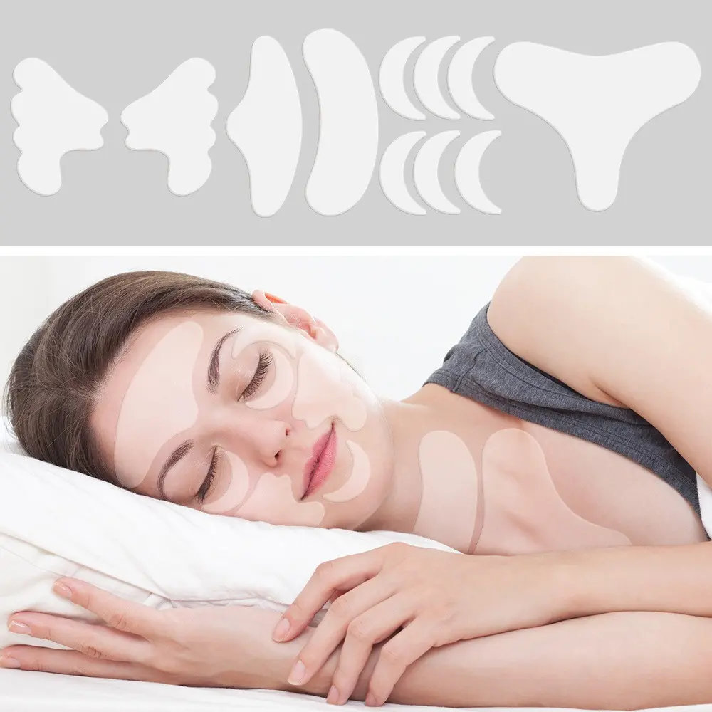 11-Piece Self-Adhesive Face Patches, Low Allergy, Reusable Anti-Wrinkle Stickers, Facial Training for Crow’s Feet, Frown Lines, Fish Tail Wrinkles
