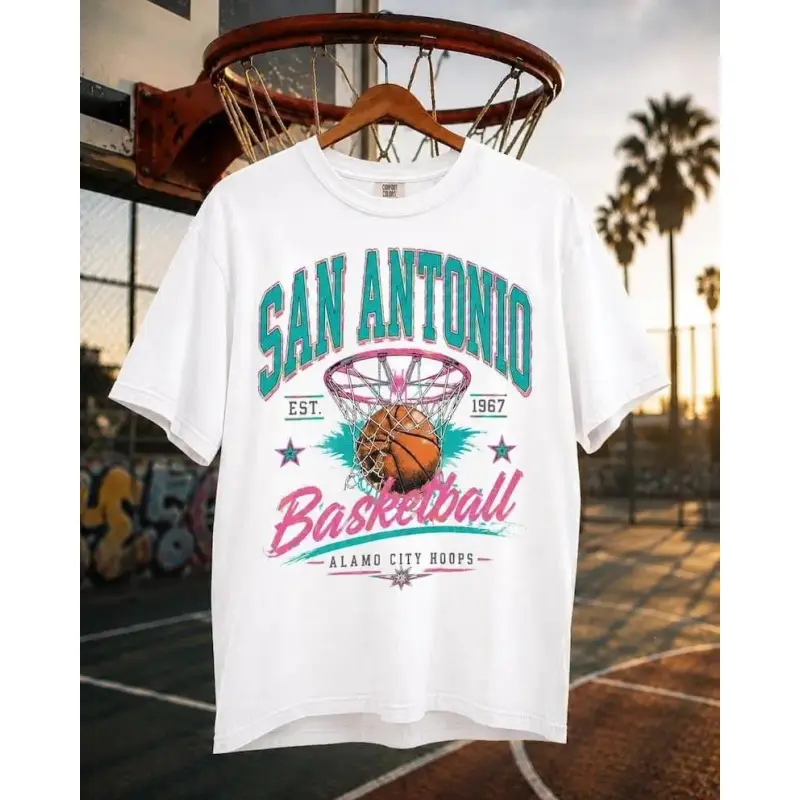 Vintage San Antonio Shirt Retro Texas Basketball Tee Classic City Hoops Top Spurs Fan Outfit