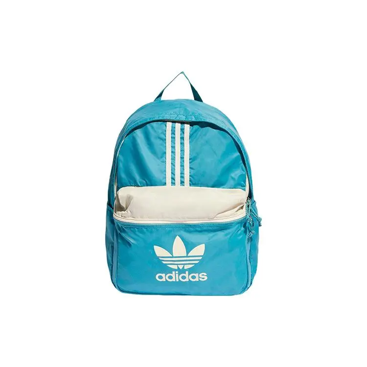 Adidas Originals Trefoil Logo Nylon Backpack for Men and Women – Casual Style in Light Blue