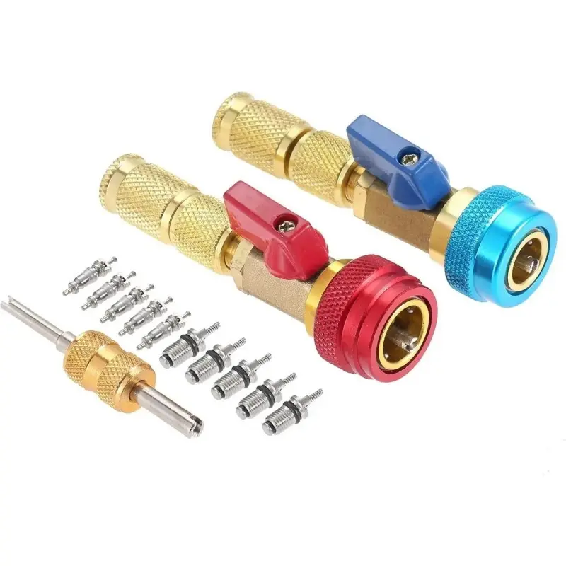 Valve Core Removal Tool Kit for R134a Refrigerant System, High-Pressure Ac Valve Core Repair Tool, No Refrigerant Release Needed, Durable