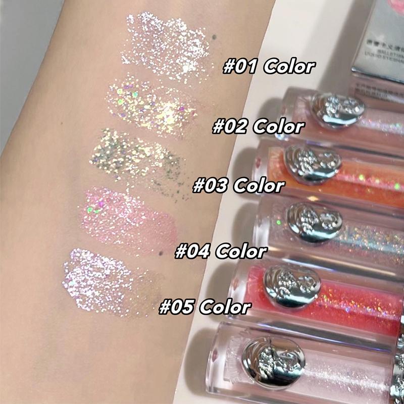Glitter Liquid Eyeshadow, 2 Counts/set Long Lasting Shimmering Eye Shadow Stick, Sparkling Colorful Eye Makeup Products for All Styles and Occasions