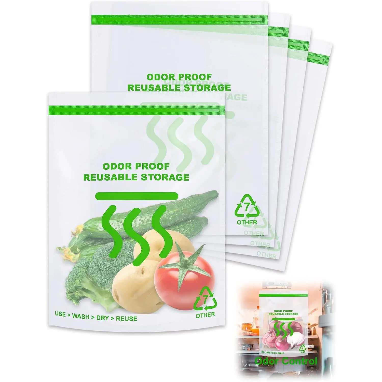 Smell Proof  Bags - 12 x 16 Inch Smell Proof Freezer Bags for Camping and  Storage -  Odor Proof Bags Large Stand Up Double Zip and Odor Control(5 Pack)