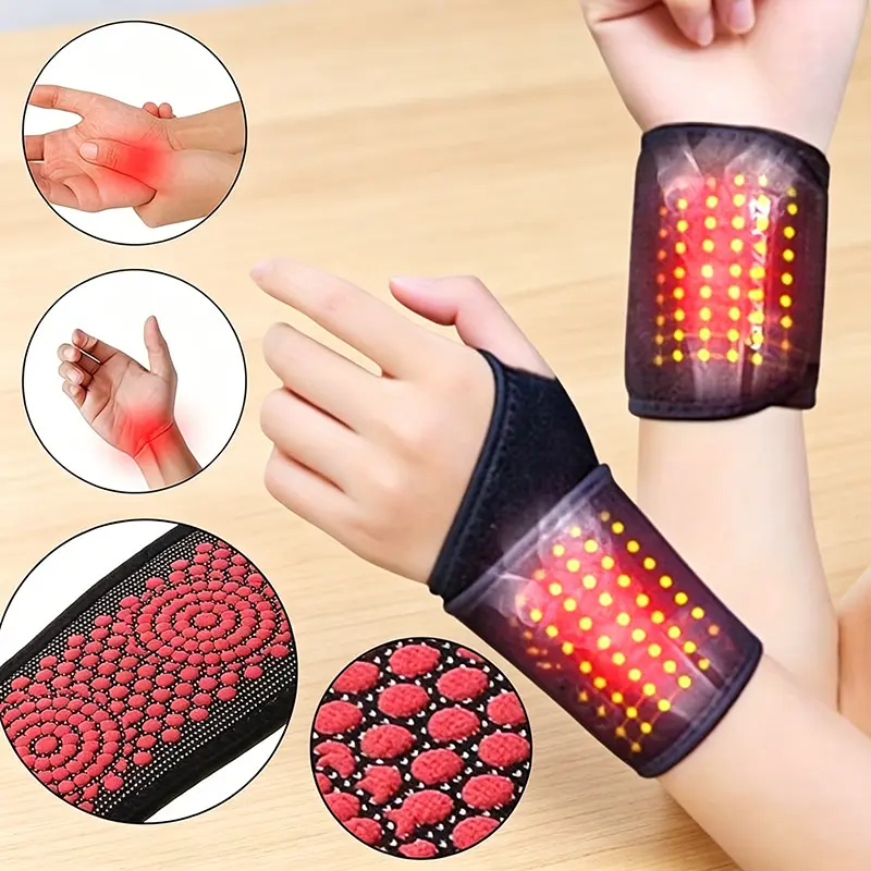 Self-Heating Technology Magnetic Wrist Supporter-Washable Cloth Wristband for Pain Relief and Relaxation