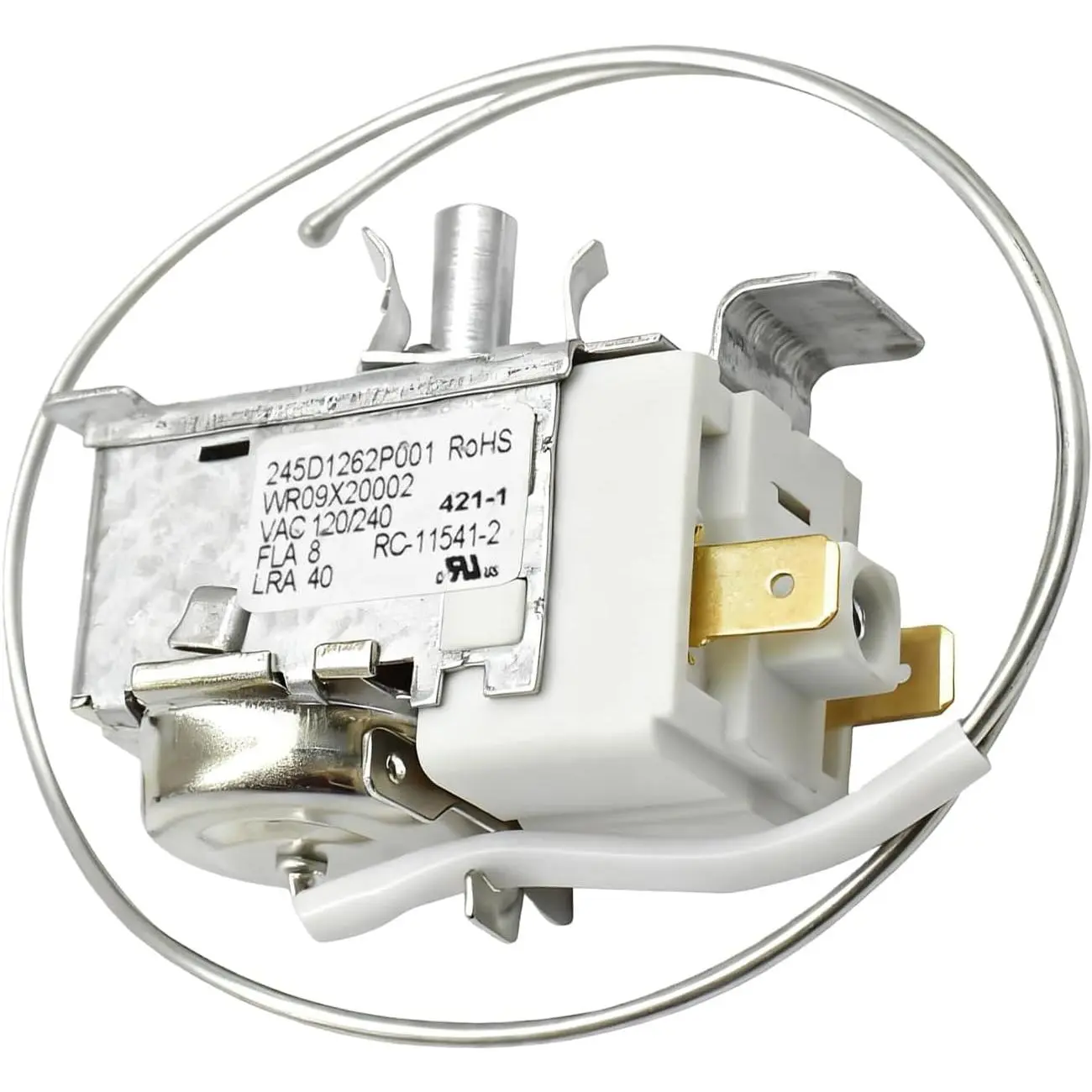 WR09X20002 Fridge Control Thermostat | Fits for  A3316ABSERBB Refrigerator Cold Control Temperature Thermostat, Replaces WR09X10027 WR9X10042 AH288218 EA288218
