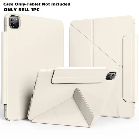 Magnetic Detachable Tablet Case, 1 Count Foldable Tablet Protective Cover, Tablet Accessories Compatible with iPad Air Pro 11 inch pro 13 ipad 10th gen case 11th a16 Series Air 4 5 6 7 8 Protective Tablet Casing (Case Only)