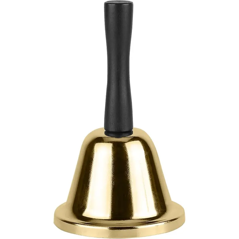 Hand Bell for Classroom and Service, Durable Steel Construction with Plastic Handle, Loud Ringing Sound, Ideal for Events