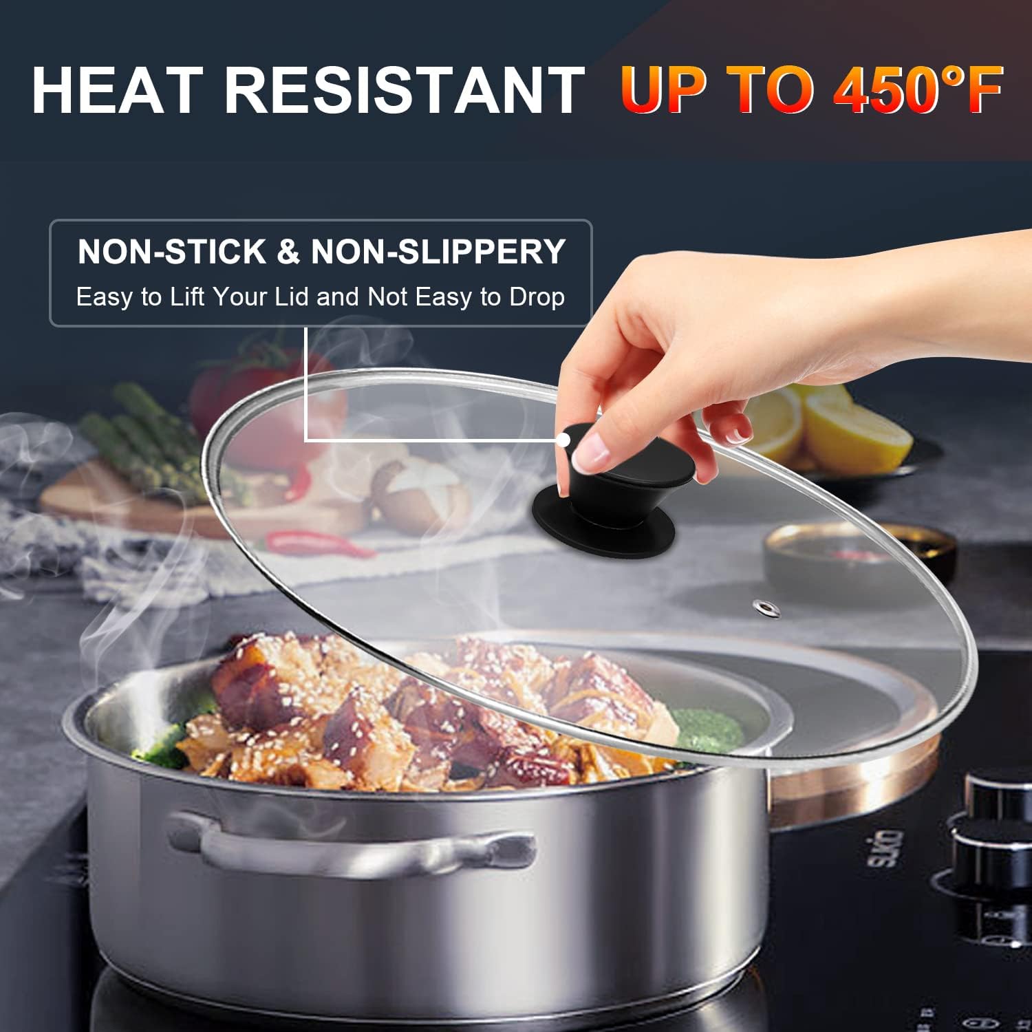 Universal Pot Lid Replacement Knob, Heat Resistant Pan Lid Holding Handles, ,Dishwasher Safe, for Slow Cookers, Skillets and Kitchen Cookware Covers, 1 Pack Universal Pot Lid Replacement Knob, Heat Resistant Pan Lid Holding Handles, ,Dishwasher Safe, for Slow Cookers, Skillets and Kitchen Cookware Covers, 1 Pack