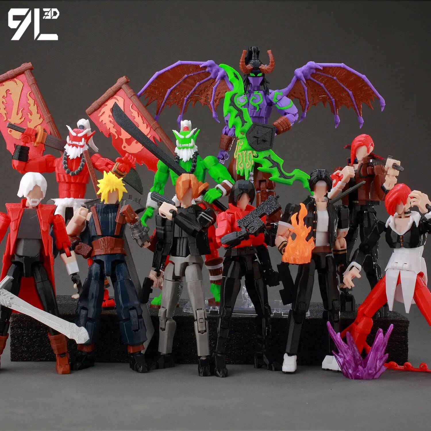 9L3D Printed Superheroes Invincible SuperMark Anime Multi-Jointed Shapeshift Toys Action Figures Mannequin Model Ornaments Gifts