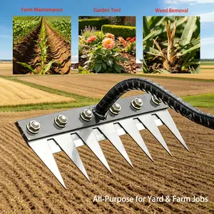 Detachable Seven-Tined Rake (no Wooden Handle), High-Quality Material, Durable and Reliable, Ideal for Gardening Tools, Yard Rake, Soil Gardening Tool