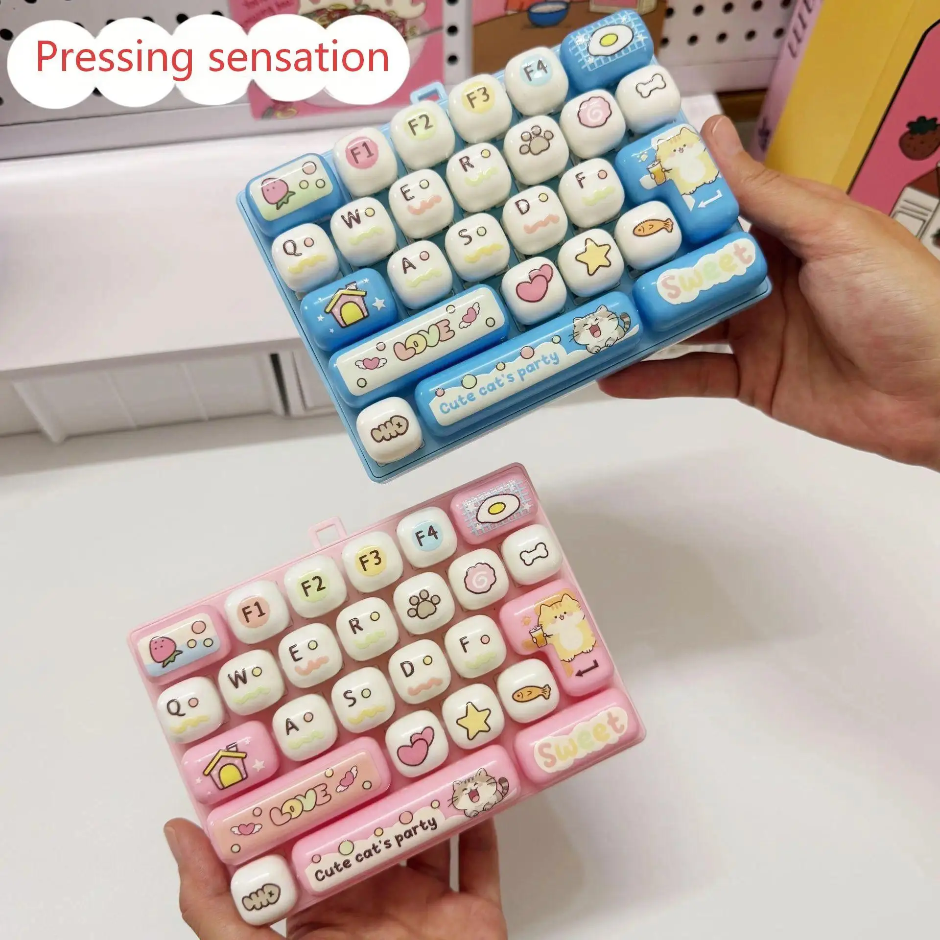 Cute 26 key stress reducing keyboard creative mechanical healing tool popular pendant small gift accessories