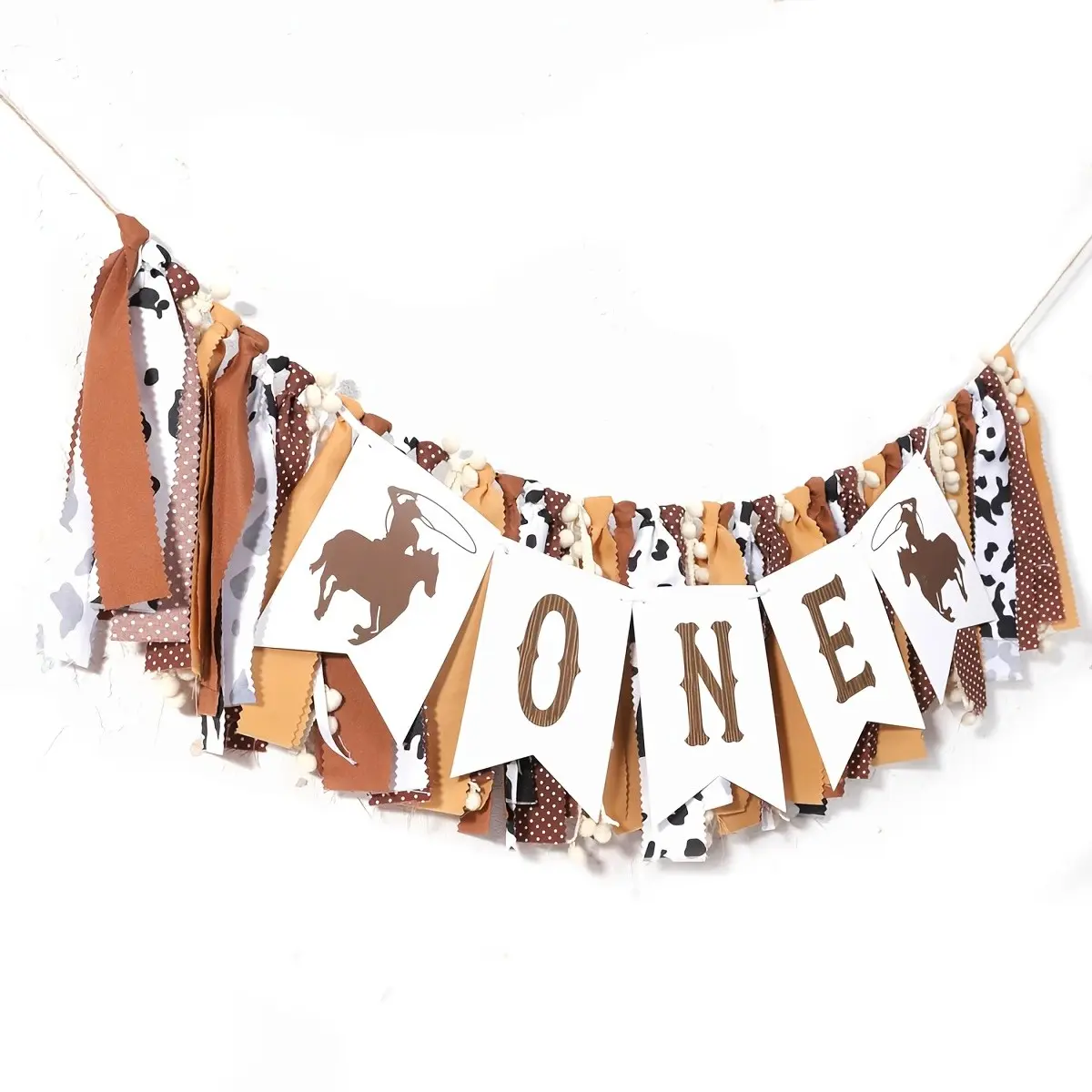 Cowboy Rodeo High Chair Banner, Cowboy Theme First Birthday Party Decoration, Western Style First Birthday Decor, 1 Set
