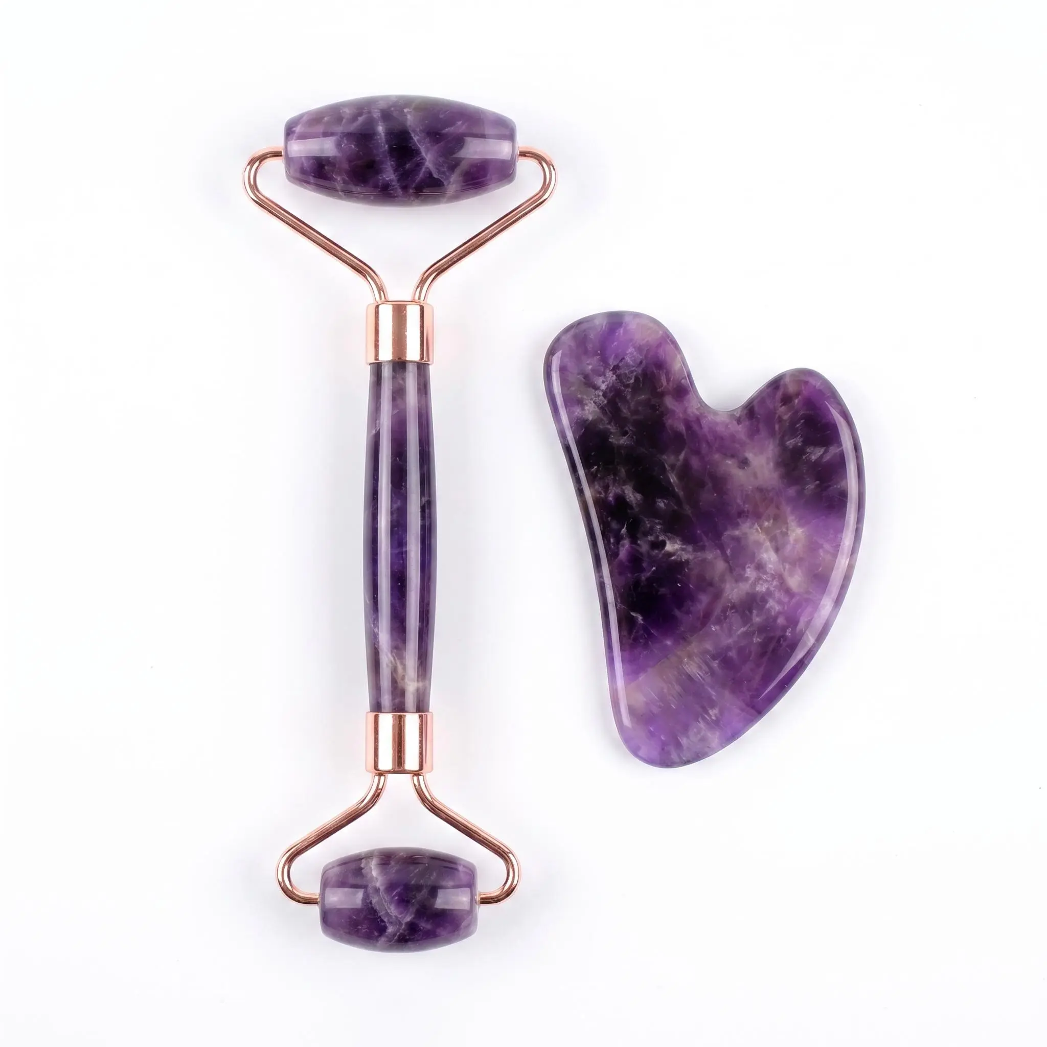 Natural Jade Roller and Gua Sha Board Set - Facial Skincare Massager Tool for Beauty & Personal Care (Cross-Border Bestseller) self-care gift