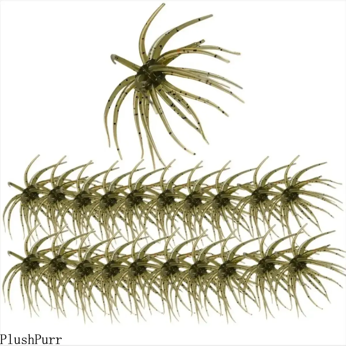 10 PCS Realistic Sea Urchin Soft Plastic Fishing Lures, Durable Floating Artificial Bait for Freshwater Bass, Trout Fishing, Sea Urchin Fishing Lure tiktokshopbacktoschool