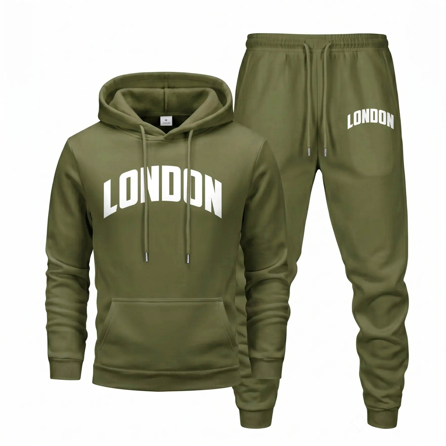 Men's London Graphic Hoodie and Jogger Set, Casual Pullover Sweatshirt with Matching Sweatpants, Urban Streetwear Two Piece Tracksuit, Comfortable Fleece Outfit for Men, Stylish Fall Winter Daily Wear
