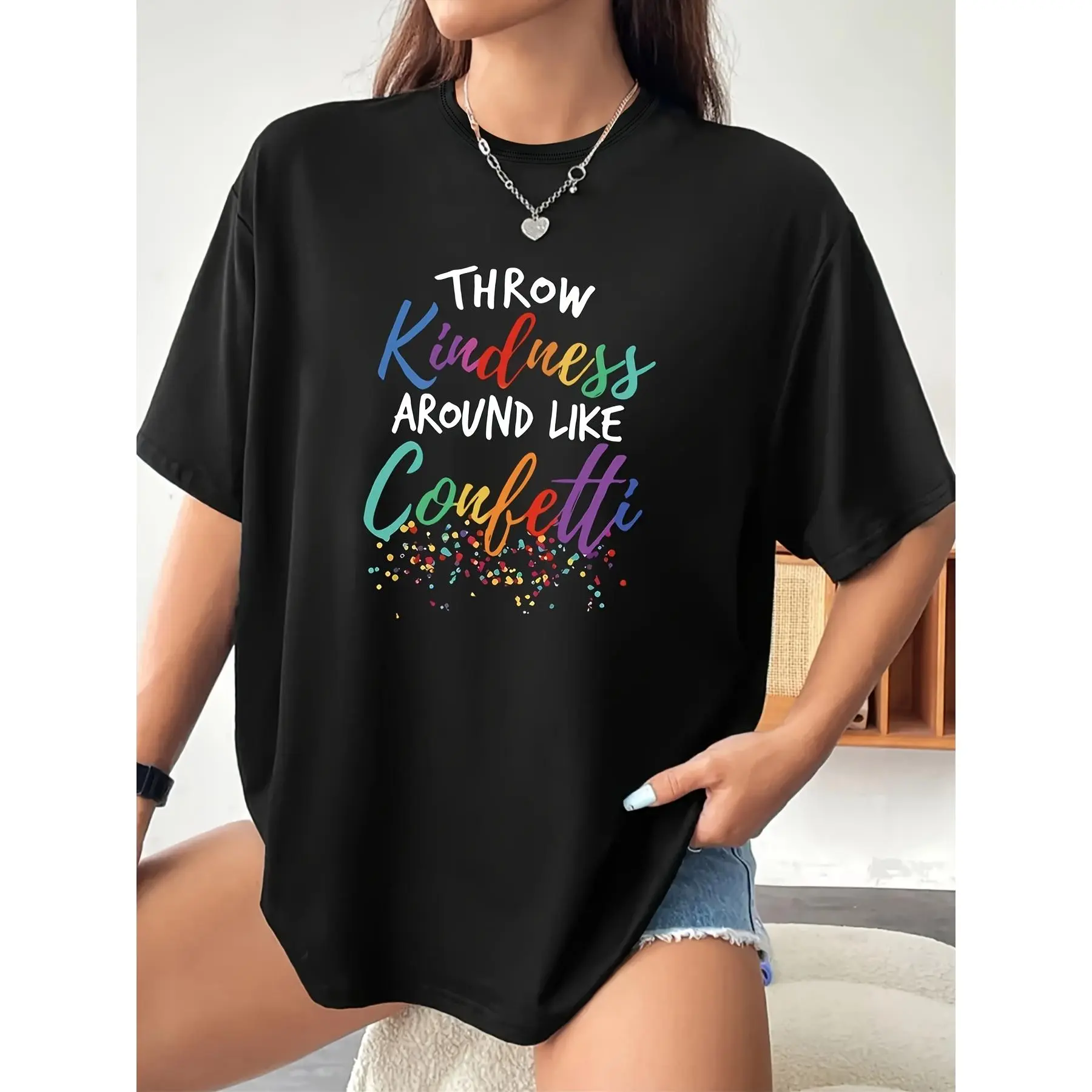 Plus-Size Women'S Printed Casual T-Shirt