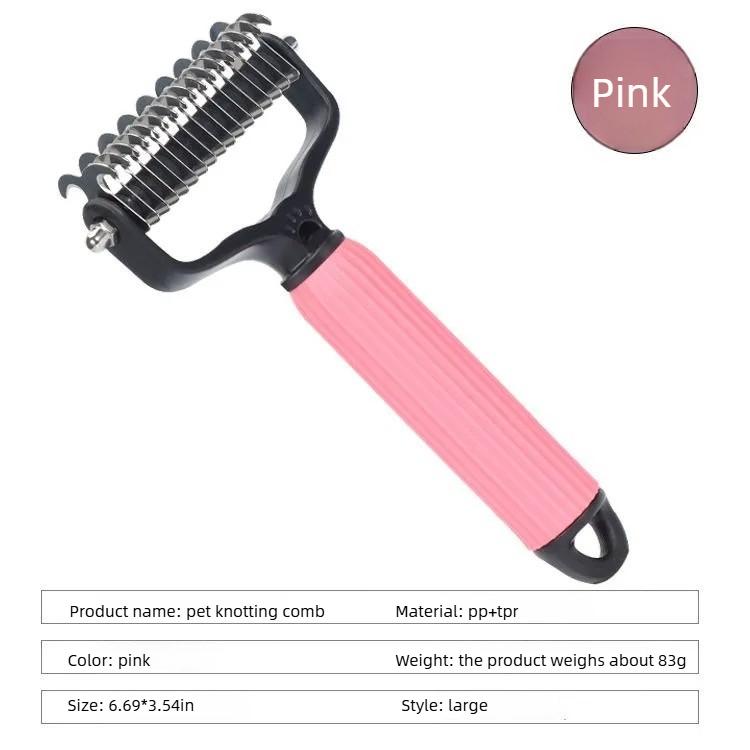 Pet Grooming Tool, Universal Detangling Comb for Dogs, Stainless Steel Double-Sided Design, Effective Shedding Removal & Matted Hair Tamer, Practical Daily Dog Coat Maintenance Supplies. Pet Grooming Tool, Universal Detangling Comb for Dogs, Stainless Steel Double-Sided Design, Effective Shedding Removal & Matted Hair Tamer, Practical Daily Dog Coat Maintenance Supplies.