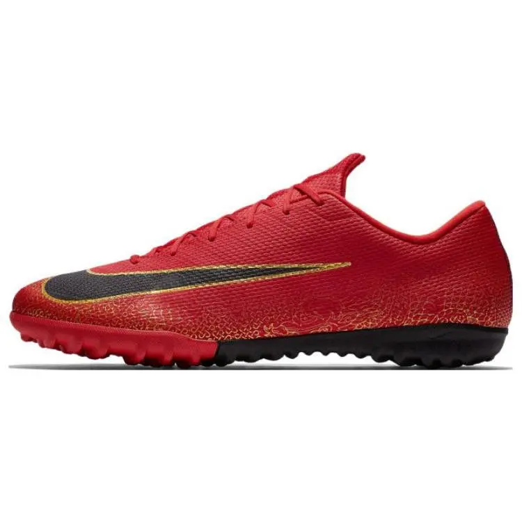 Nike Mercurial Vapor 12 Academy CR7 Round Toe Lace-Up TF (Rubber Studs) Shock Absorbing Durable Soccer Shoes AJ3732-601