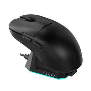AJAZZ AJ159P MC Wireless Office Mouse Magnetic Charging Base Set PAW3311 Sensor DPI12000 the third mock examination 2.4G+Wired+BT Lightweight Ergonomic E-sports Game Mouse Support Multi system E-sports Game and Office