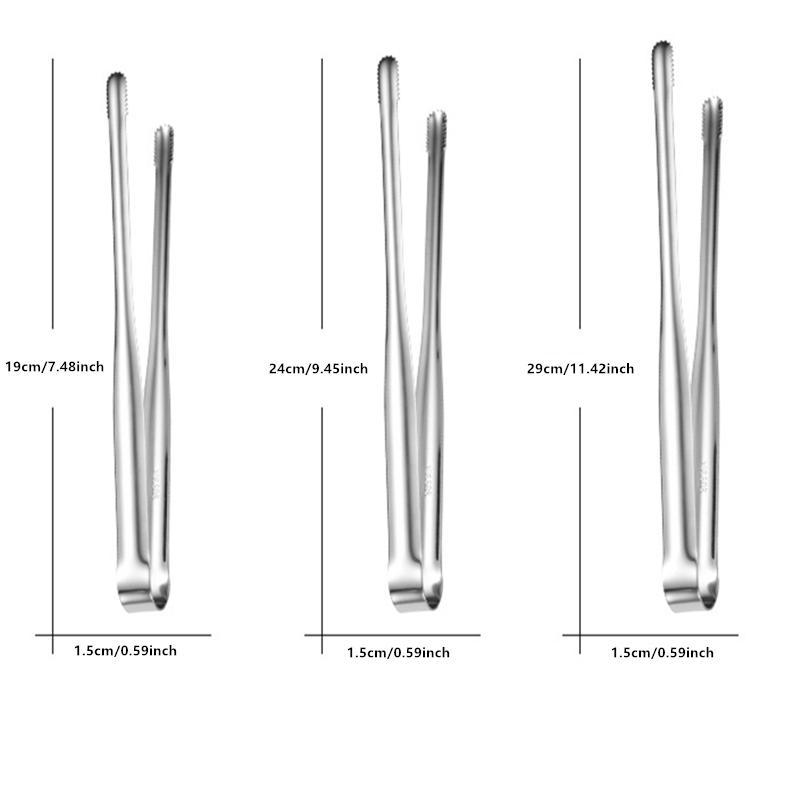 Stainless Steel Barbecue Tongs, 1 Count Durable Food Tongs, Non-slip Kitchen Cooking Tongs, Barbecue Utensils #GLOBAL PICKS