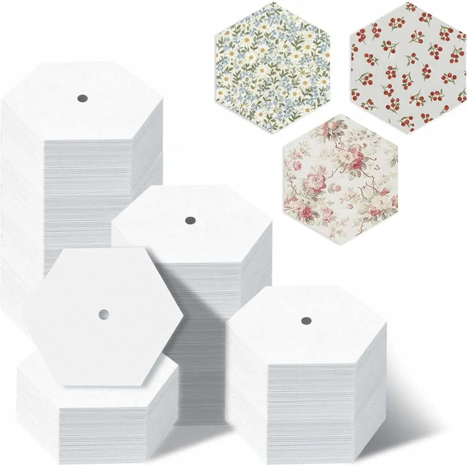 300 count 1" Paper Piecing for Quilting DIY Patchwork Sewing Crafts for DIY Patchwork Sewing Crafts, Hexagon Piecing Paper Accessories Crafting Tools