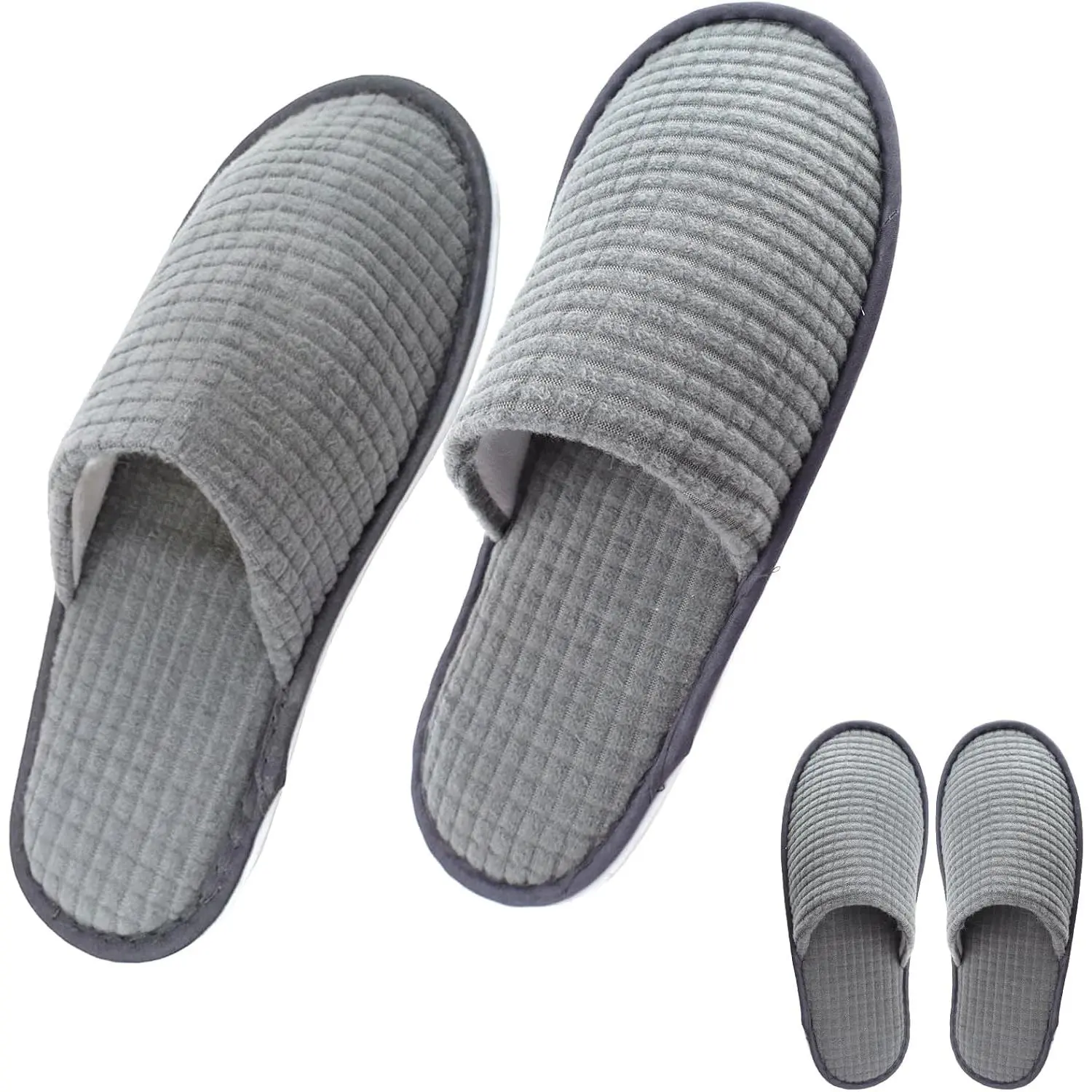 1-Pair  Slippers - Non Slip Slippers For Guest Women & Men -Washable &  Guest Slipper for Indoor Hotel, , Travel, Shoeless , House, Bedroom, Bride Slippers