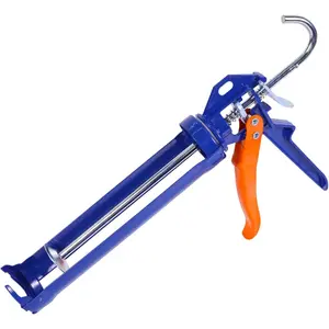 Caulking Gun, No Drip Caulk Gun,9" Drip Free Adjustable Hand Caulking Gun with Comfort Grip and 360° Rotary Design, Smooth Round Rod for 10oz Caulk Tubes,WCG4109D, Blue