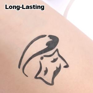 Temporary Tattoo Kit 8 Bottles Color Temporary DIY Tattoo Ink,105 Pcs Stencils Kit for Body Paint Fake Tattoos for Kids&Women (Black,Red,Green,Blue,Yellow,Purple,Brown,Orange) Water Proof Cosmetic