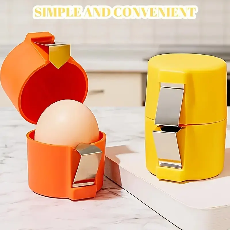 3-Pcs Egg Shell Separator & Peeler Set, Quick Easy Egg Separating Tool, Handheld Eggshell Remover for Baking Cooking Breakfast, Egg Separator for Raw Eggs